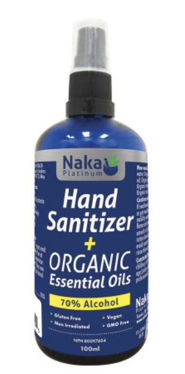 Naka Plat - Hand Sanitizer with Org. Essential Oils  Spray (100 mL)
