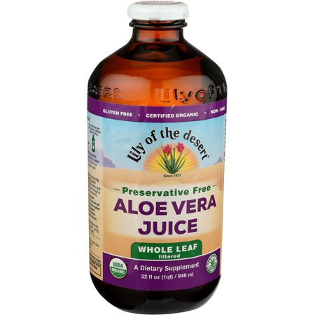 Lily- Aloe Vera Juice Whole Leaf (Glass 946 ml)