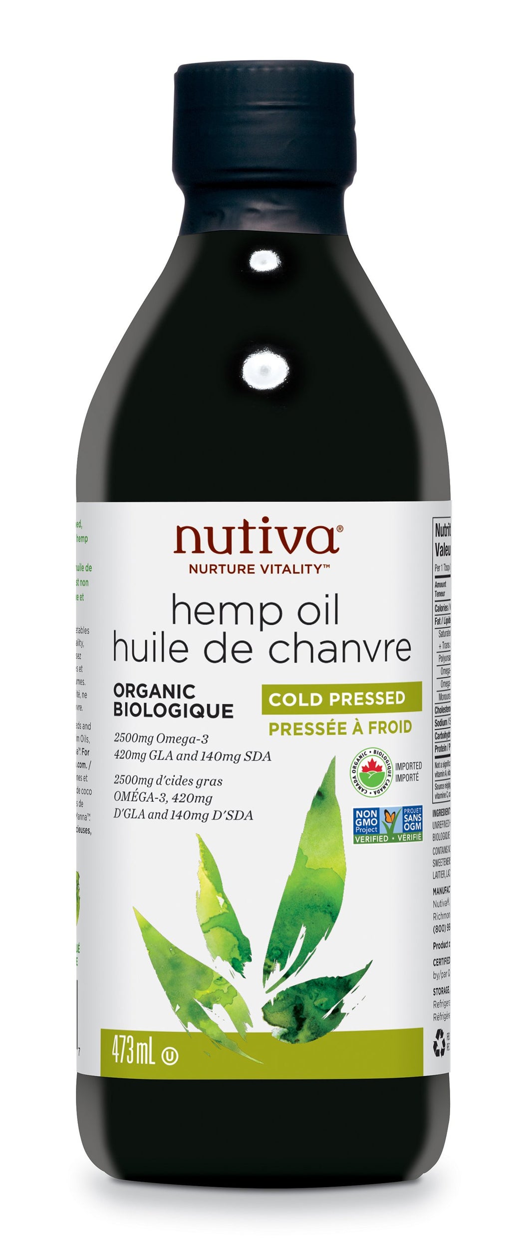 Nutiva- Organic Hemp Oil (473mL)