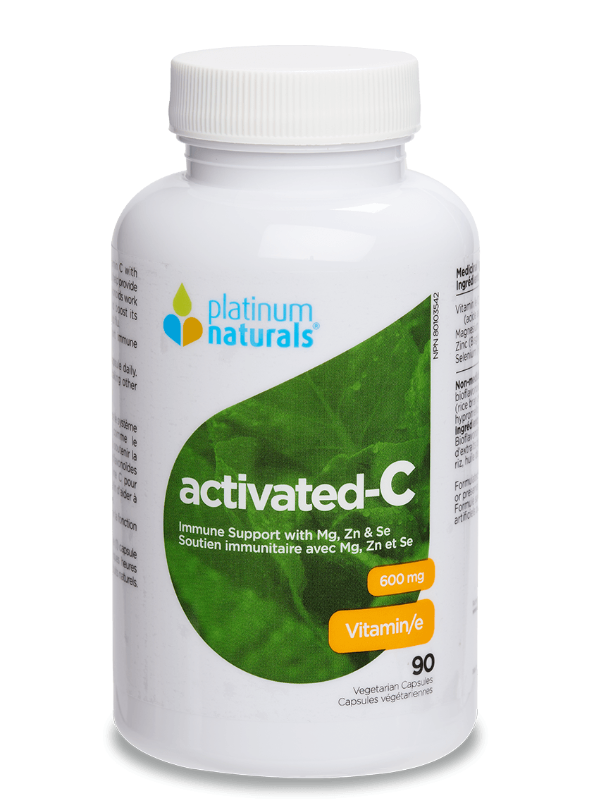 Plat Nat - Activated C 600mg 90 Veg Capsules