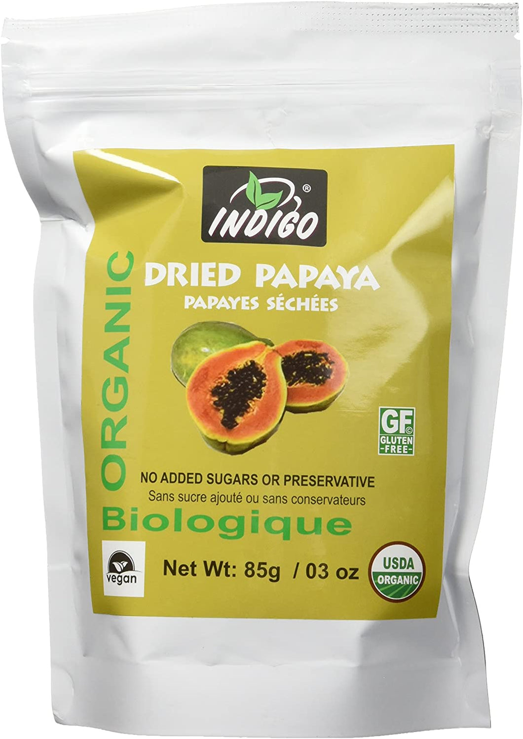 Indigo - Org. Dried Papaya (85g)
