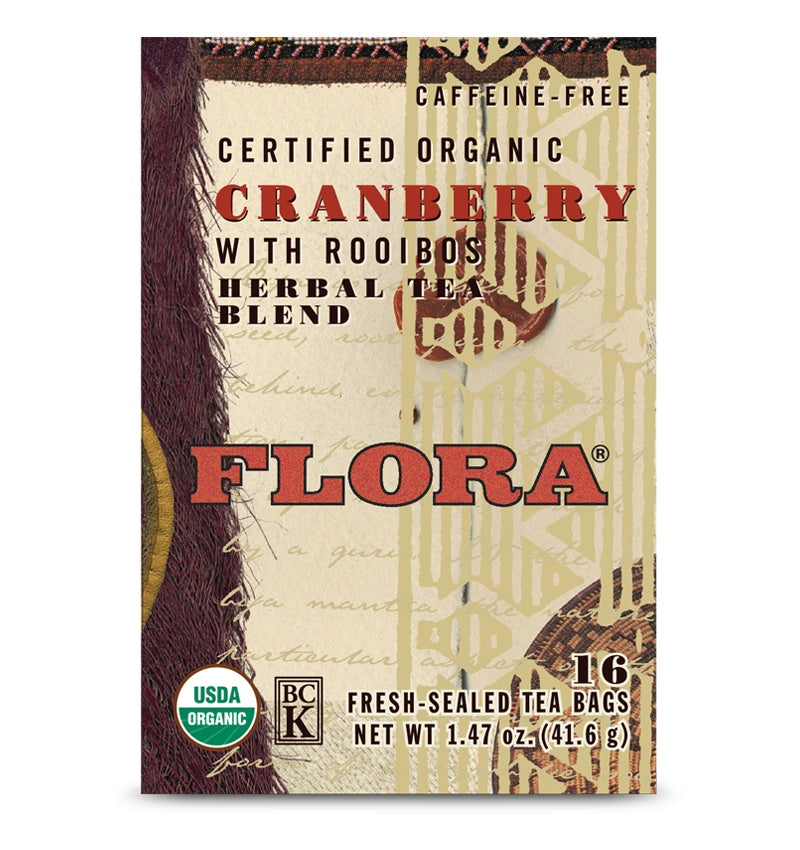 Flora - Organic Cranberry W. Roobies Herbal Tea Blend ( 16 tea bags )