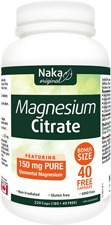 Naka - Magnesium Citrate 150mg (220 Caps)