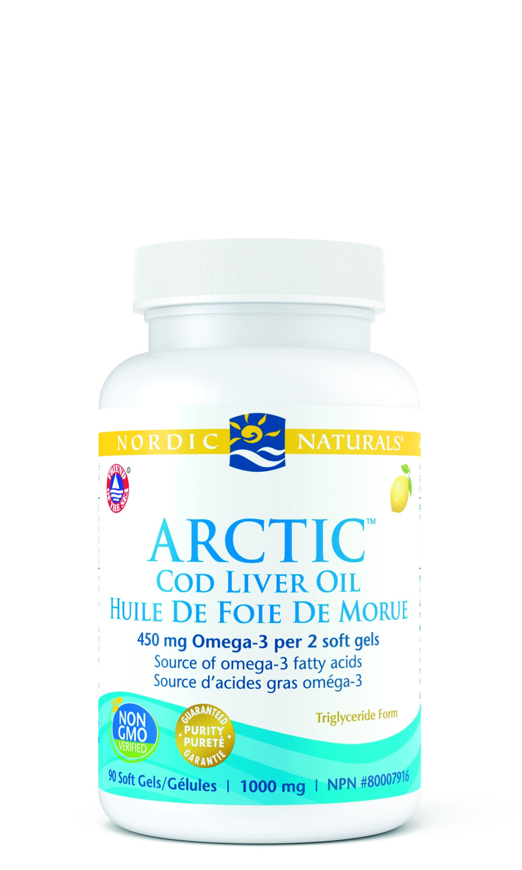 Nordic Naturals Cod Liver Oil Caps (lemon),90s