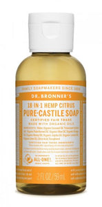Dr. Bronner's Citrus Pure Castile Liquid Soap (59mL)