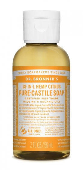 Dr. Bronner's Citrus Pure Castile Liquid Soap (59mL)