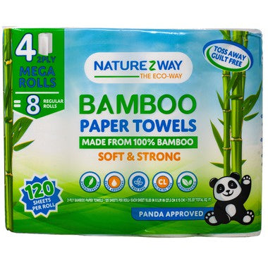 Naturezway - Bamboo Paper Towel 2Ply (4 Pack)