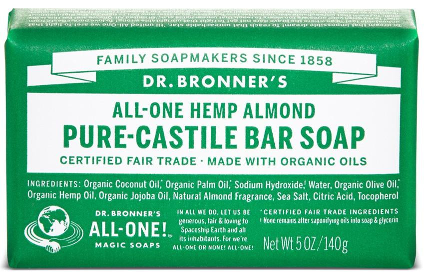Dr. Bronner's Org. Almond Bar Castile Soap (140g)