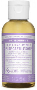 Dr. Bronner's Lavender Pure Castile Liquid Soap (59mL)