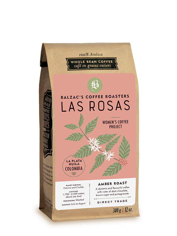 Balzacs - Las Rosas - Amber Roast Whole Bean Coffee (340g)