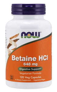 Now - Betaine HCL 10g (120 Caps)