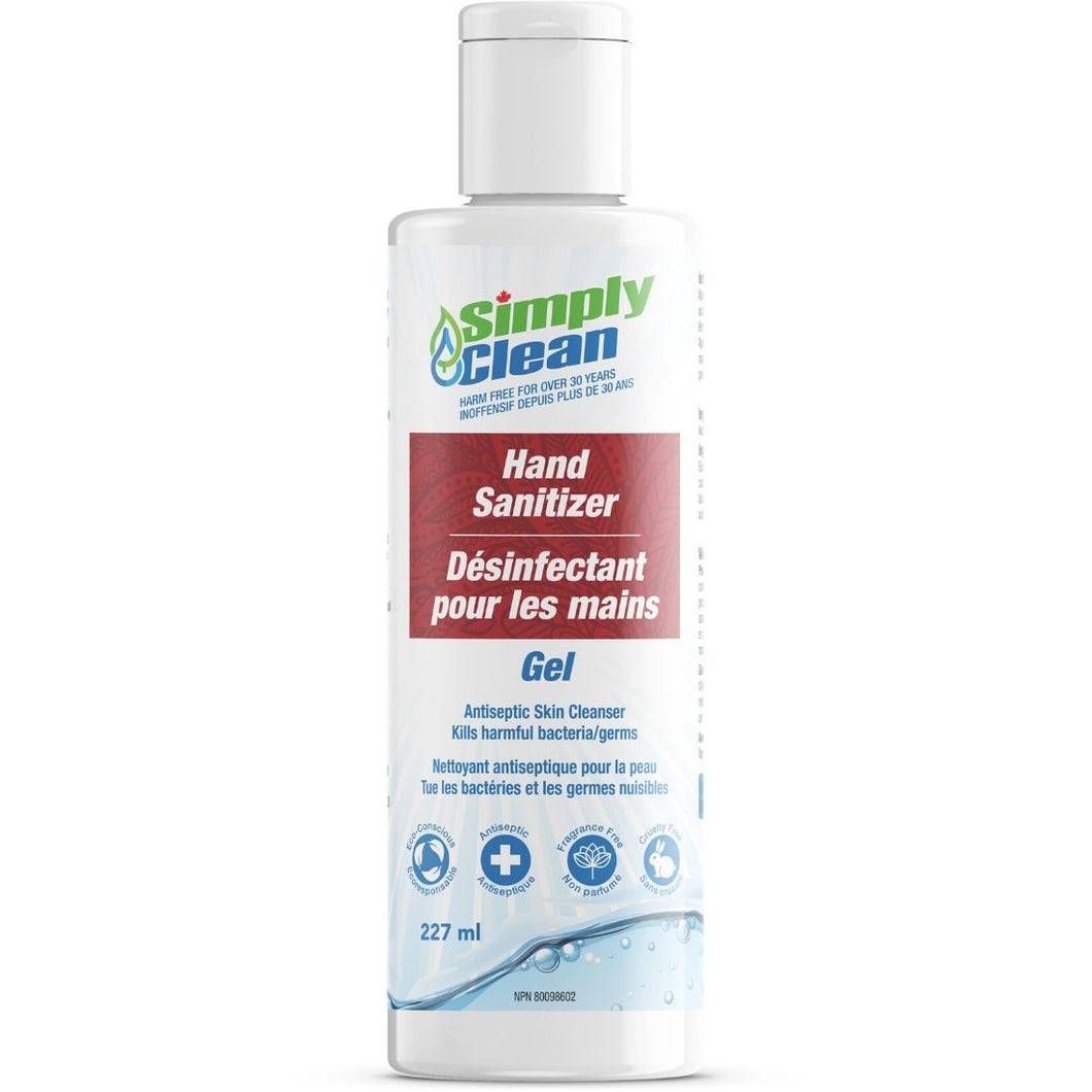 Simply Clean Hand Sanitizer Gel Unscented (227mL)