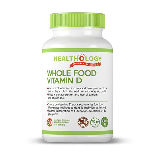 Healthology - Wholefood Vitamin D 1000IU 60 Veg. Capsules