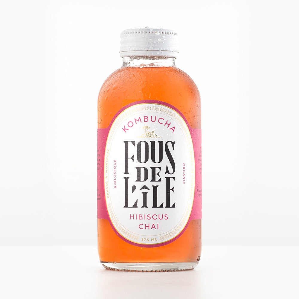 Fous De L'Ile Kombucha Elixir Komobucha Hibiscus Chai ( 355ml )