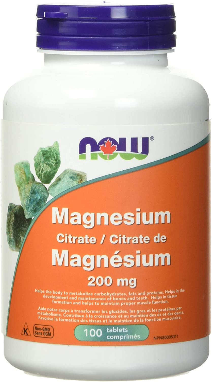 Now - Magnesium Citrate 200mg (100 Tabs)