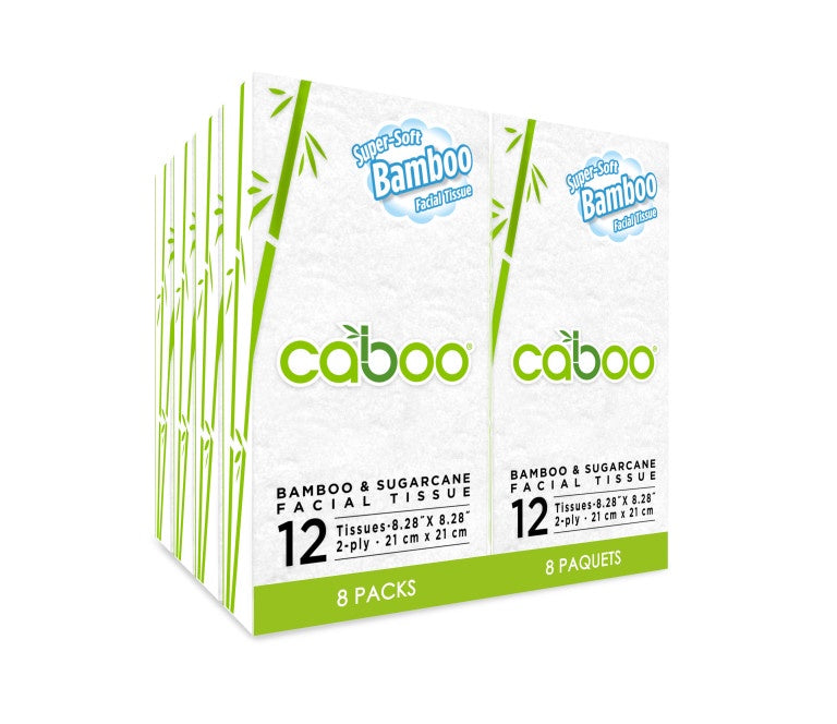 Caboo Pocket Pack Facial Tissue (8 Pack)