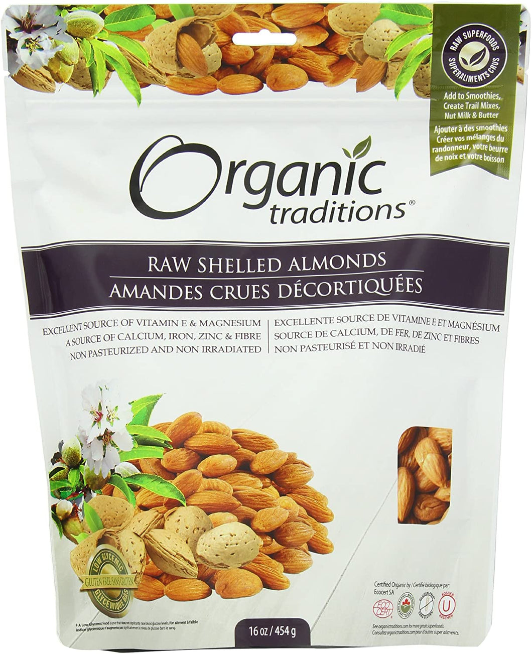 Org Trad- Raw Shelled Almonds (454 gm)