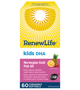 RenewLife - Kids DHA - Fruit Punch Flavor (60 Chewables)