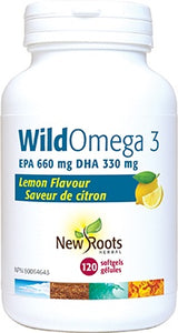 NR- Wild Omega 3 (EPA 660mg DHA 330 mg) Lemon Flavor (120 Soft Gels)