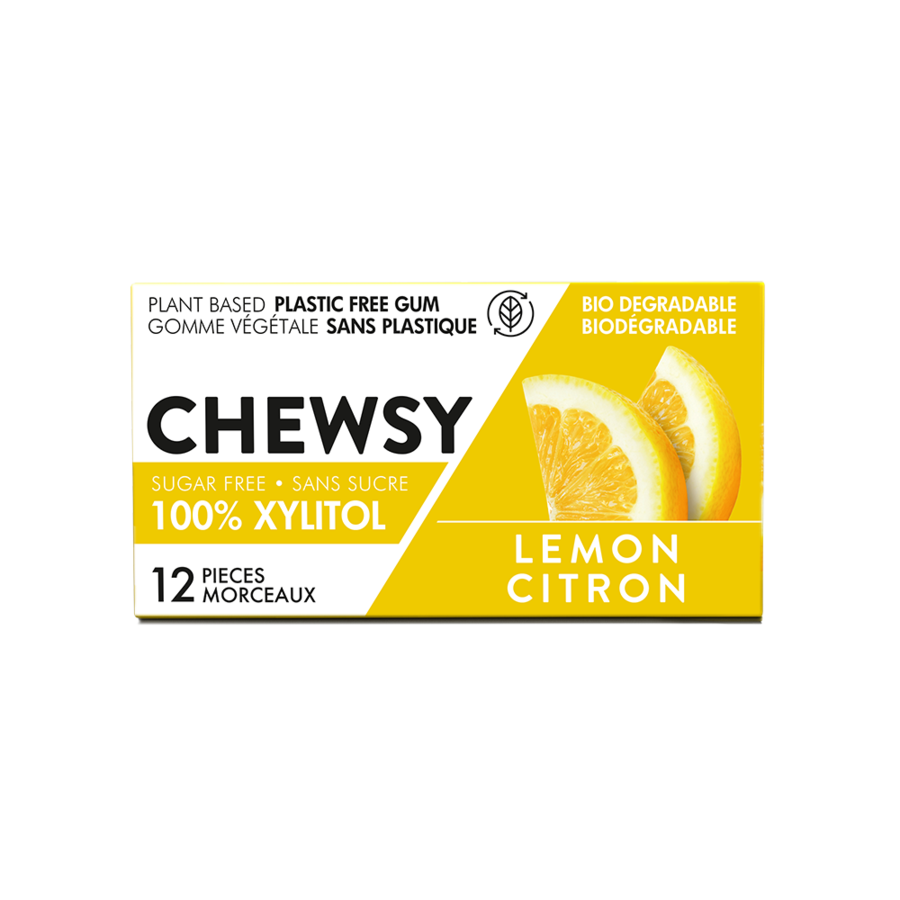 Chewsy Lemon plant based sugar free gum