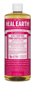 Dr. Bronner's 18-in-1 Rose Pure Castile Soap (946mL)
