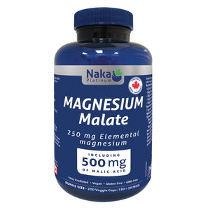 Naka- Pro Magnesium Malate 250 mg + 500 mg Malic Acid 200vcaps