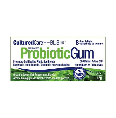 Prairie- CulturedCare Probiotic Gum (8 Spear-Peppermint Gums)