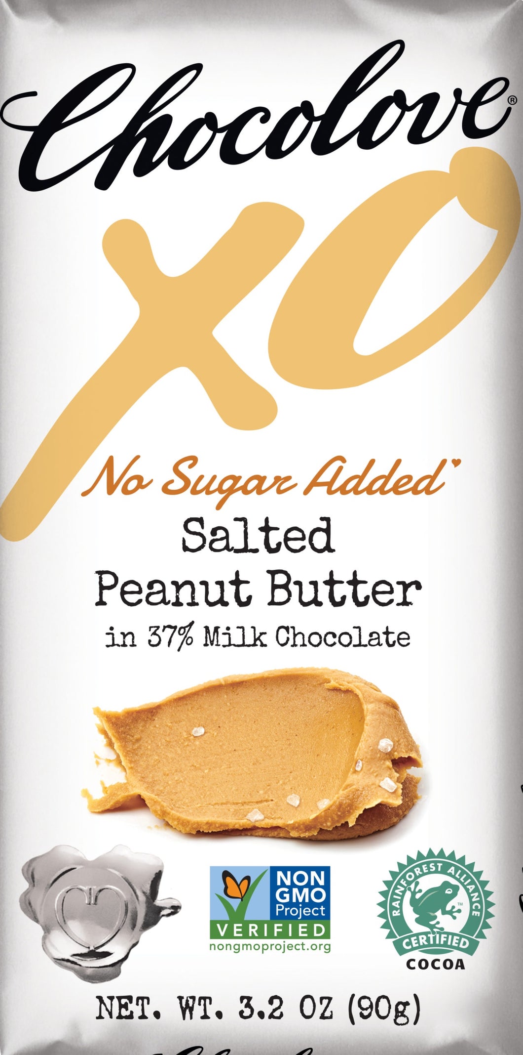 ChocXO - Org. 37% Milk Choc. Bar Salted Peanut Butter (90g)