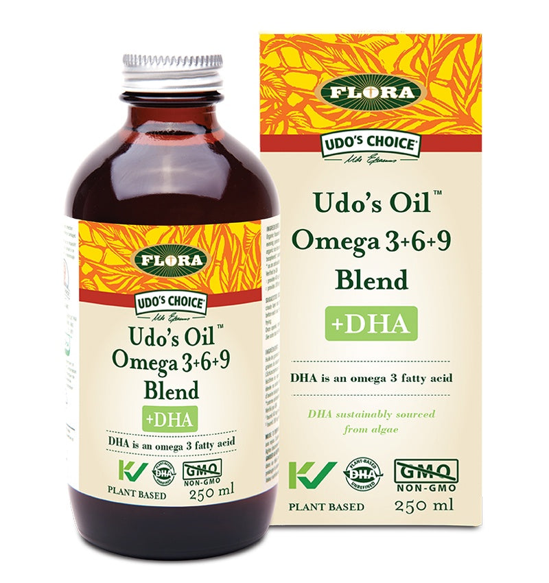 Udo’s Oil Omega 3+6+9 Blend +DHA (250mL)