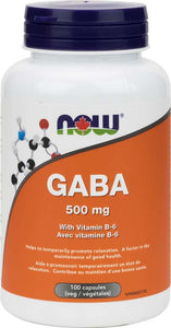 Now - GABA 500mg + B6 (100 Caps)