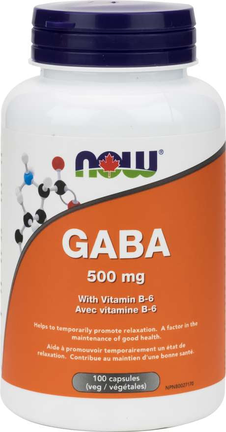Now - GABA 500mg + B6 (100 Caps)