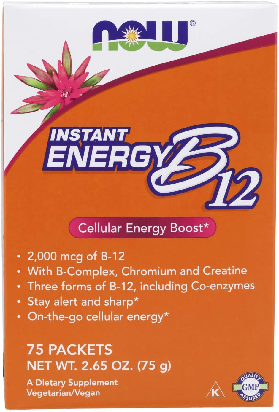 Now - B12 Instant Energy Pack Box (75 Packs)