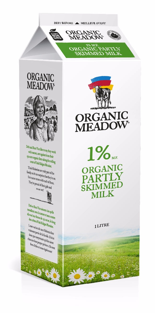 Organic Meadow 1% Milk 1L