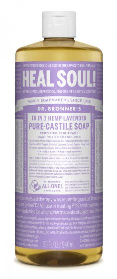 Dr. Bronner's 18-in-1 Lavender Pure Castille Liquid Soap (946 ml)