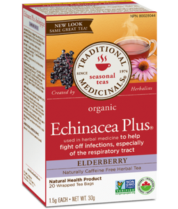 Org. Echinacea Plus Elderberry Tea (20 Tea Bags)