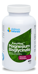 Plat Nat- EasyMag Magnesium Bisglycinate (60 Softgels)