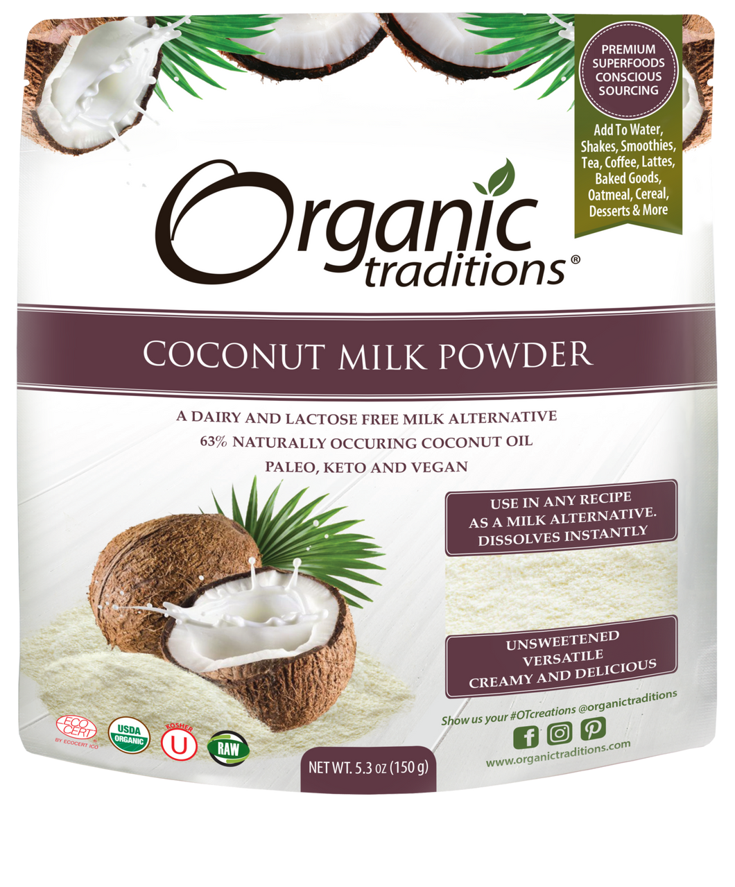 Org Trad - Coconut Milk Powder (150g)
