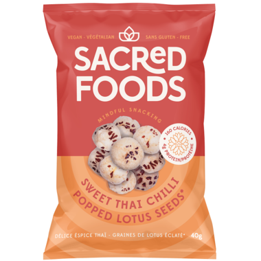 Sacred Foods Popped Lotus Seeds Sweet Thai Chili 40 G