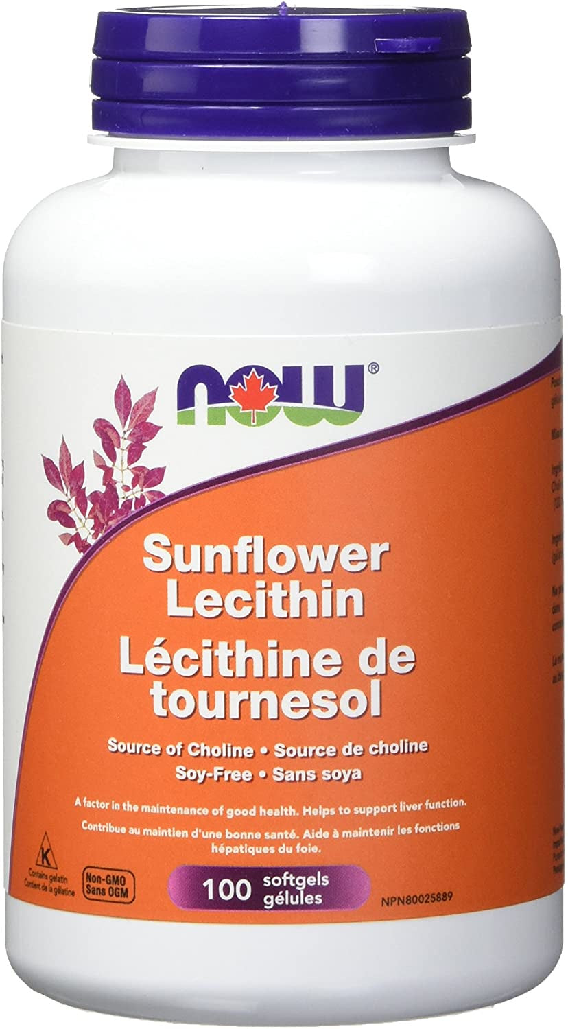 Now- Sunflower Lecithin 1200mg (100 softgels)