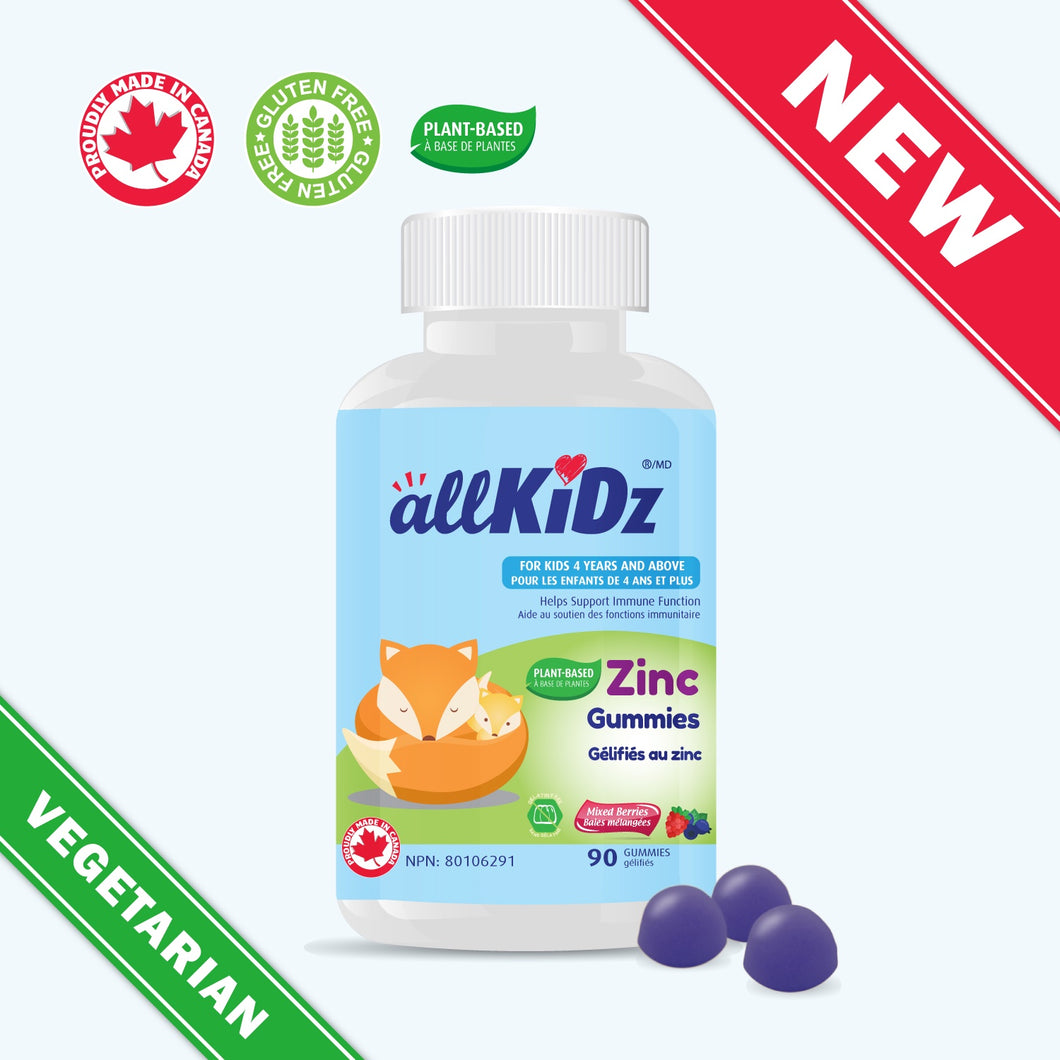 AllKiDz - Zinc  Mixed BerryGummies (90 gummies)