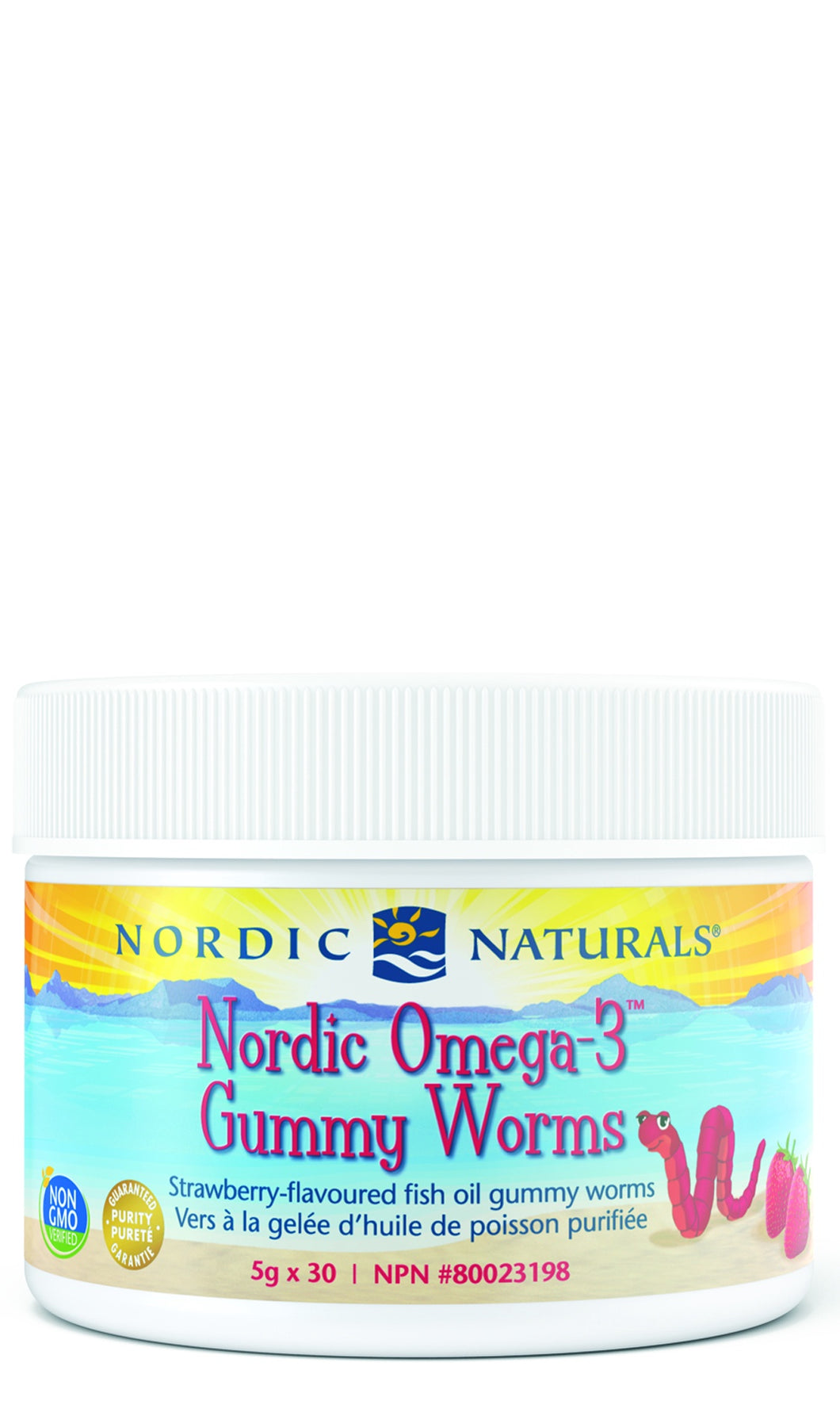 Nordic Naturals Omega 3 Strawberry Gummy Worms (30)