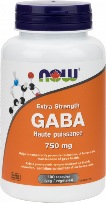 NOW - GABA Extra Strength 750mg (100 capsules )